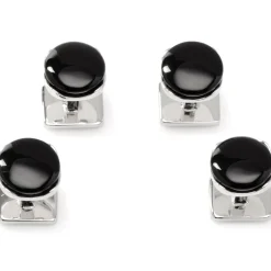 Ox and Bull Trading Co. Sterling Silver Classic Formal Black Onyx Studs