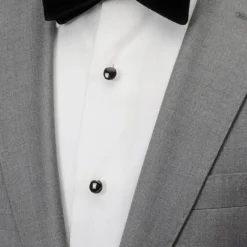 Ox and Bull Trading Co. Sterling Silver Classic Formal Black Onyx Studs