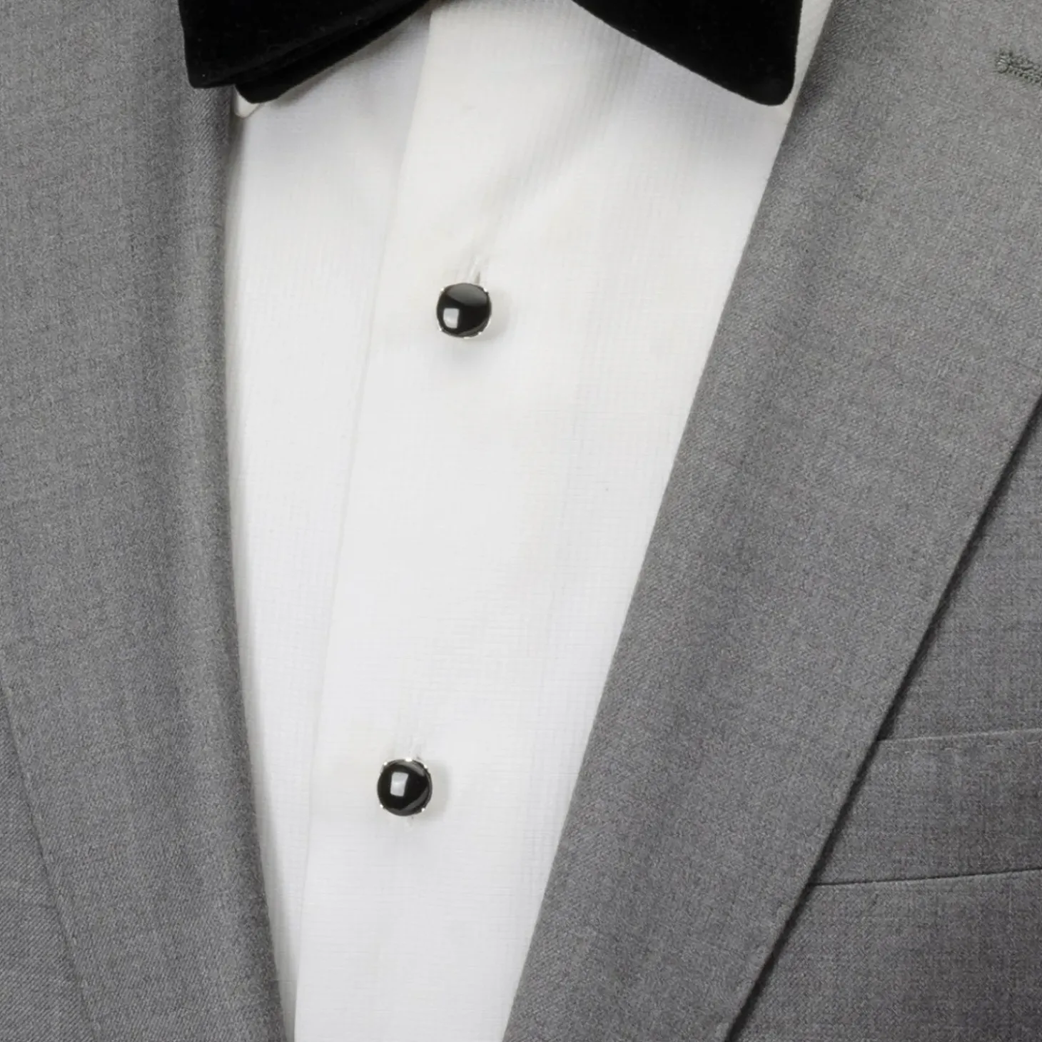Ox and Bull Trading Co. Sterling Silver Classic Formal Black Onyx Studs