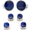 Ox and Bull Trading Co. Sterling Silver Classic Formal Lapis Stud Set