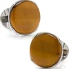 Ox and Bull Trading Co. Sterling Silver Classic Formal Tigers Eye Cufflinks