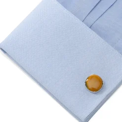 Ox and Bull Trading Co. Sterling Silver Classic Formal Tigers Eye Cufflinks