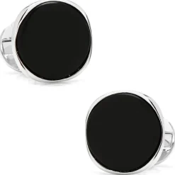 Ox and Bull Trading Co. Sterling Silver Classic Formal Onyx Cufflinks