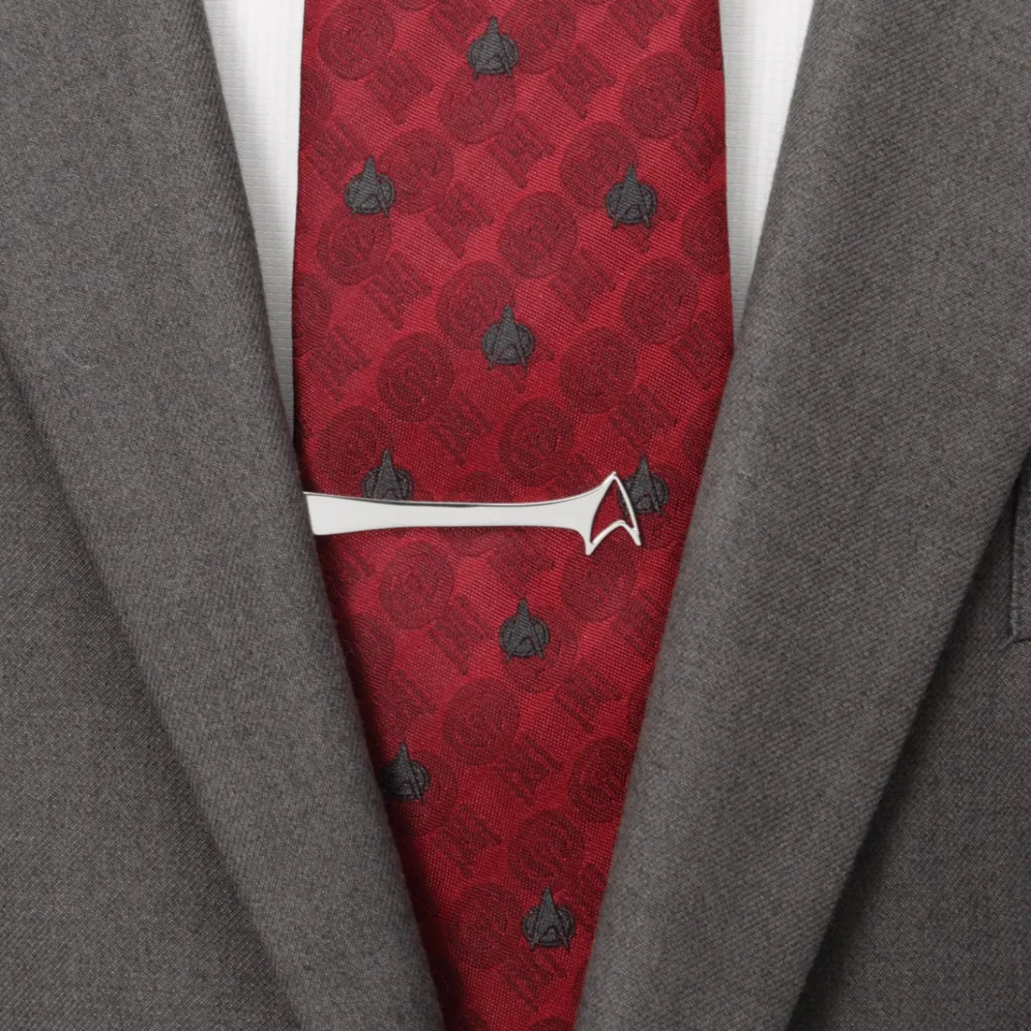 Star Trek Sterling Silver Cutout Delta Shield Tie Bar