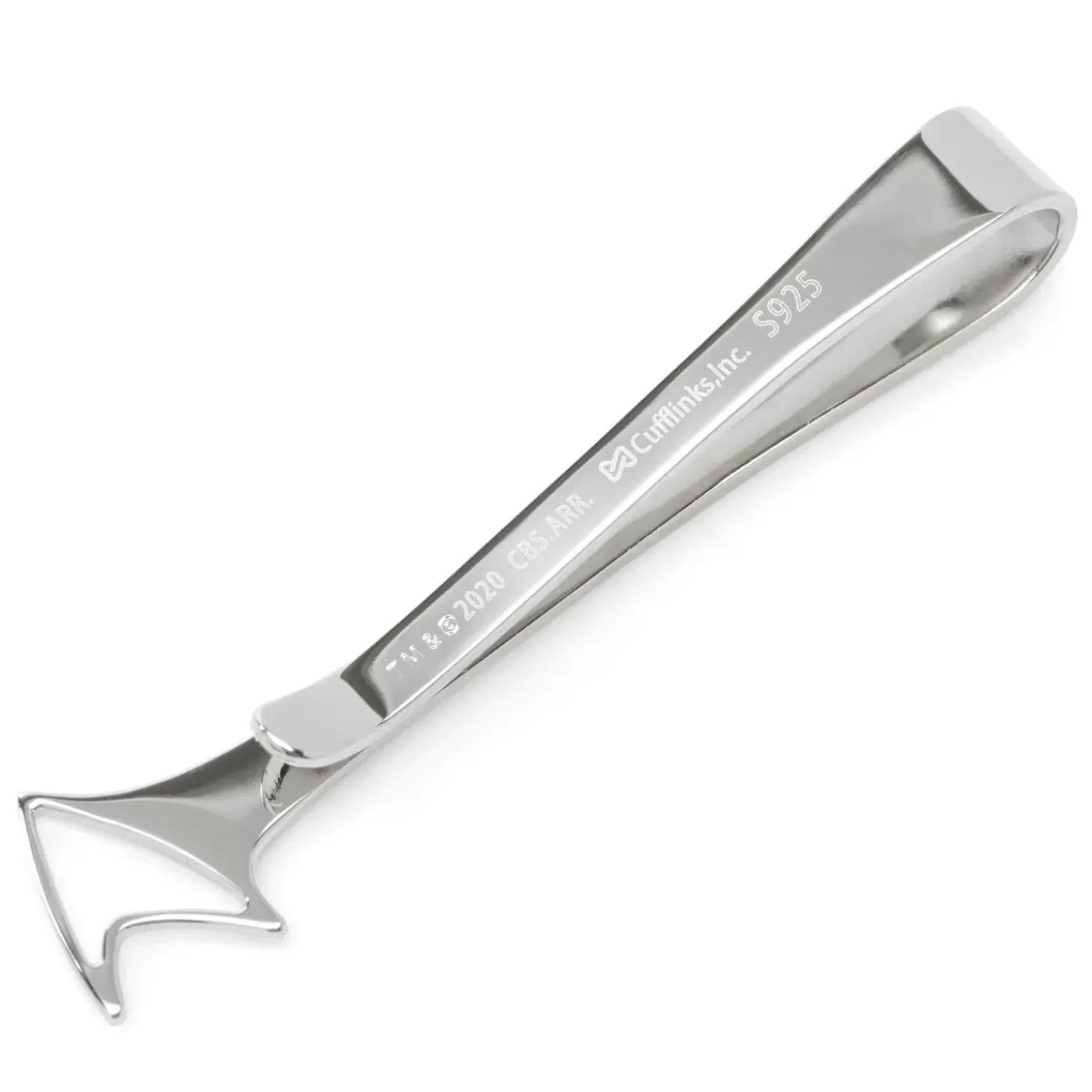 Star Trek Sterling Silver Cutout Delta Shield Tie Bar
