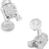 Star Wars Sterling Silver 3D R2D2 Cufflinks