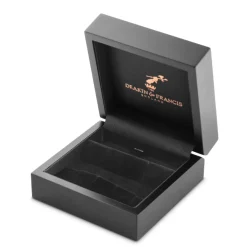 Deakin & Francis Sterling Silver Hexagonal Onyx And Diamond Dress Set