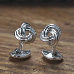 Deakin & Francis Sterling Silver Knot Cufflinks