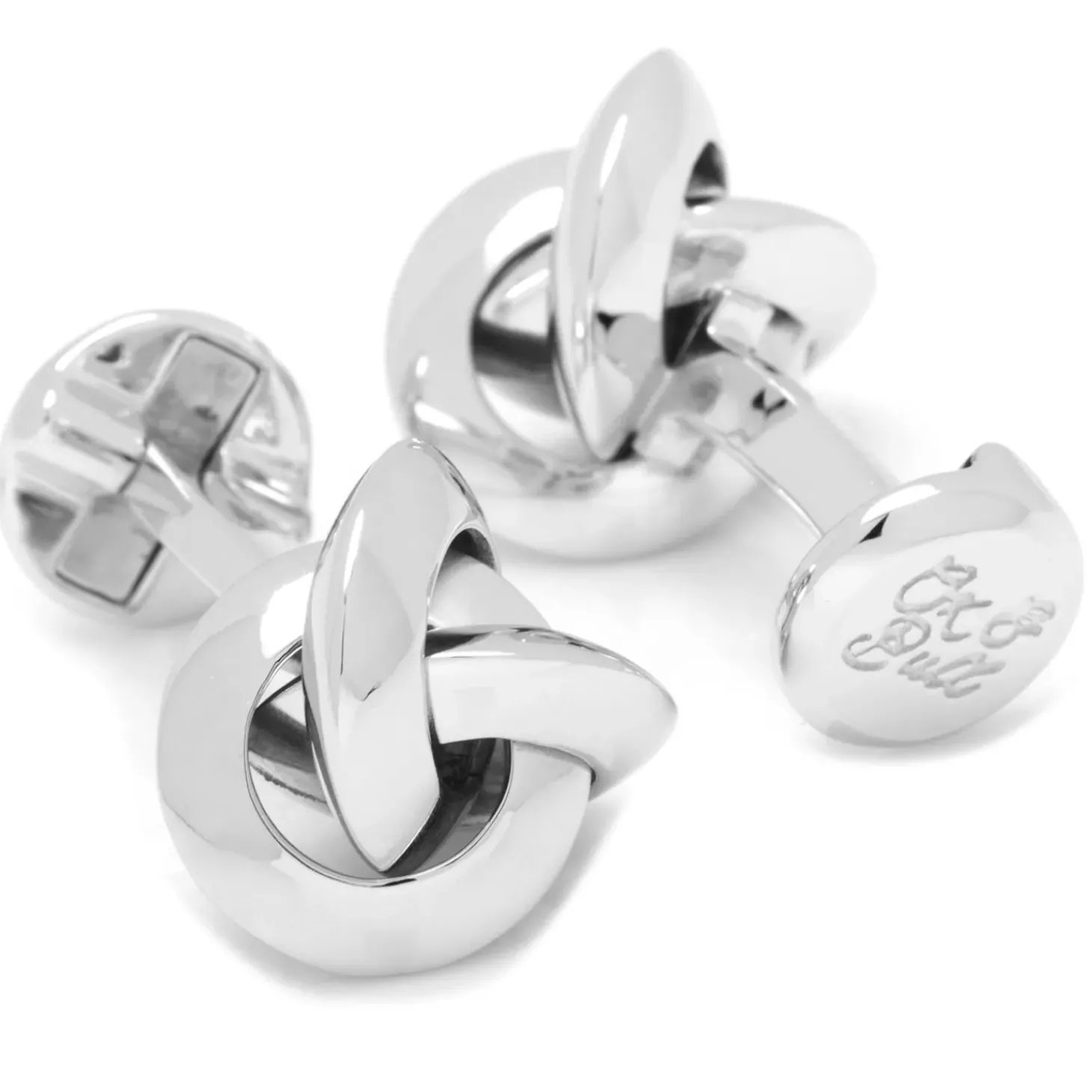 Ox and Bull Trading Co. Sterling Silver Knot Cufflinks