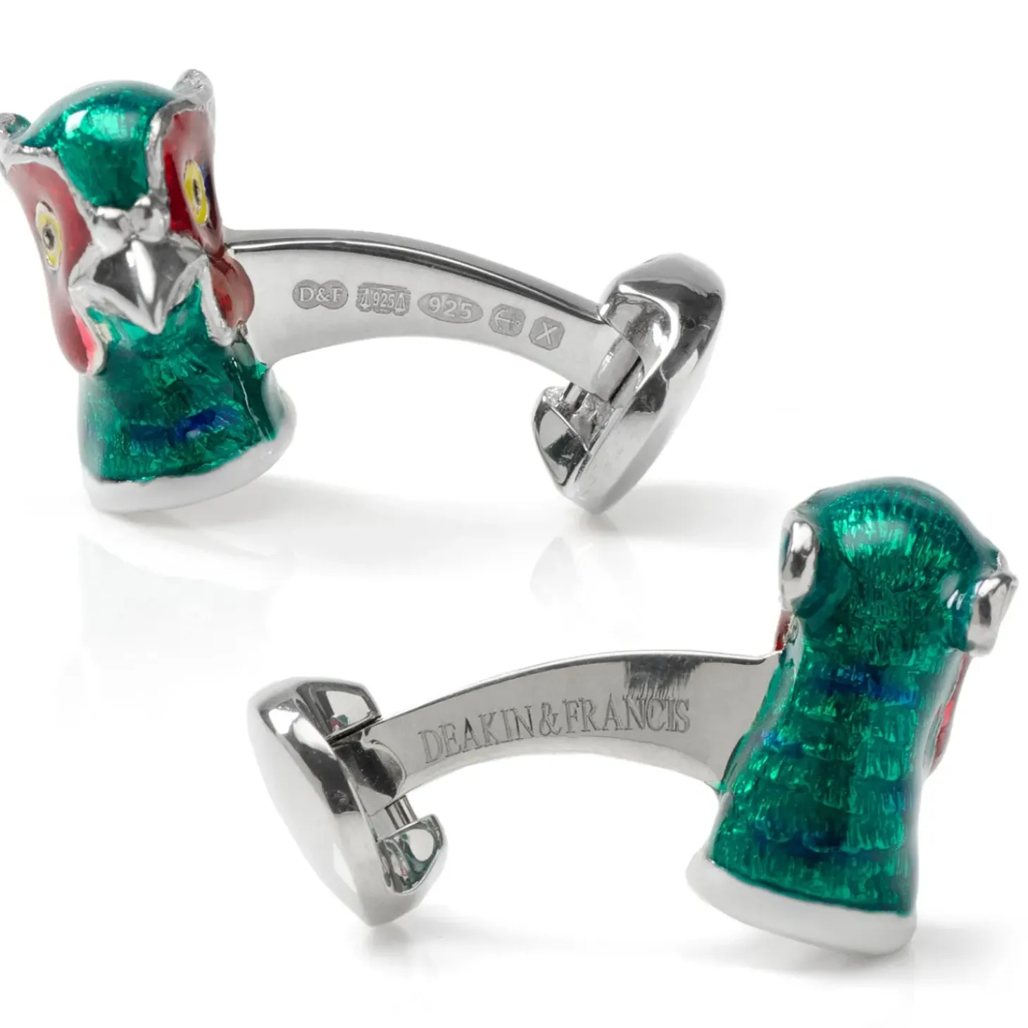 Deakin & Francis Sterling Silver Pheasant Head Cufflinks