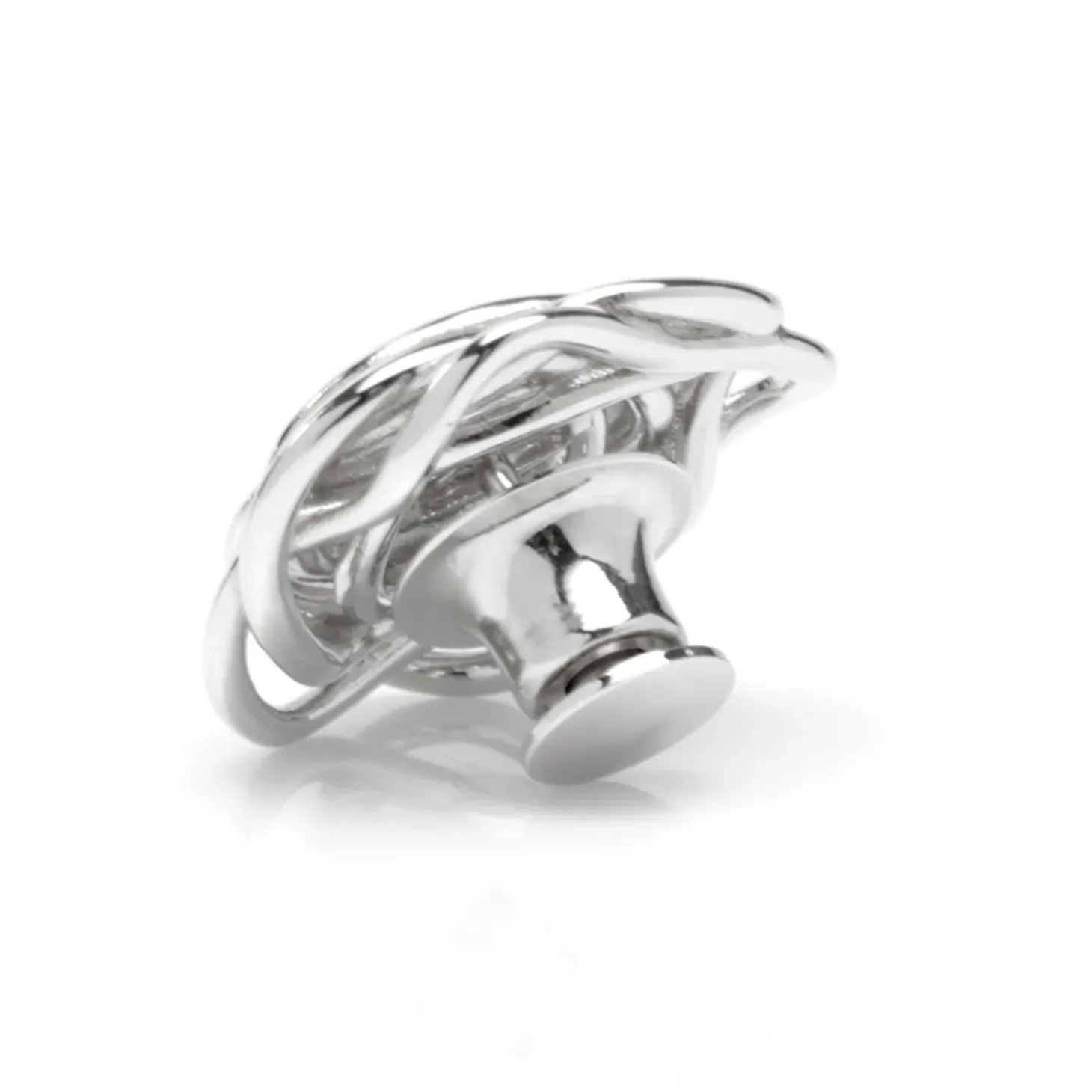 Ox and Bull Trading Co. Sterling Silver Rhodium Plated Rose Lapel Pin