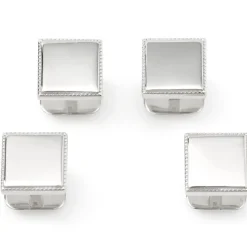 Ox and Bull Trading Co. Sterling Silver Rope Square Studs