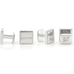 Ox and Bull Trading Co. Sterling Silver Rope Square Studs
