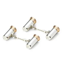 Deakin & Francis Sterling Silver Shotgun Cartridge Cufflinks