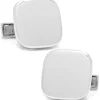 Ox and Bull Trading Co. Sterling Silver Soft Square Engravable Cufflinks
