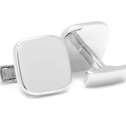 Ox and Bull Trading Co. Sterling Silver Soft Square Engravable Cufflinks