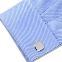 Ox and Bull Trading Co. Sterling Silver Soft Square Engravable Cufflinks