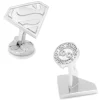 DC Comics Sterling Silver Superman Shield Cufflinks