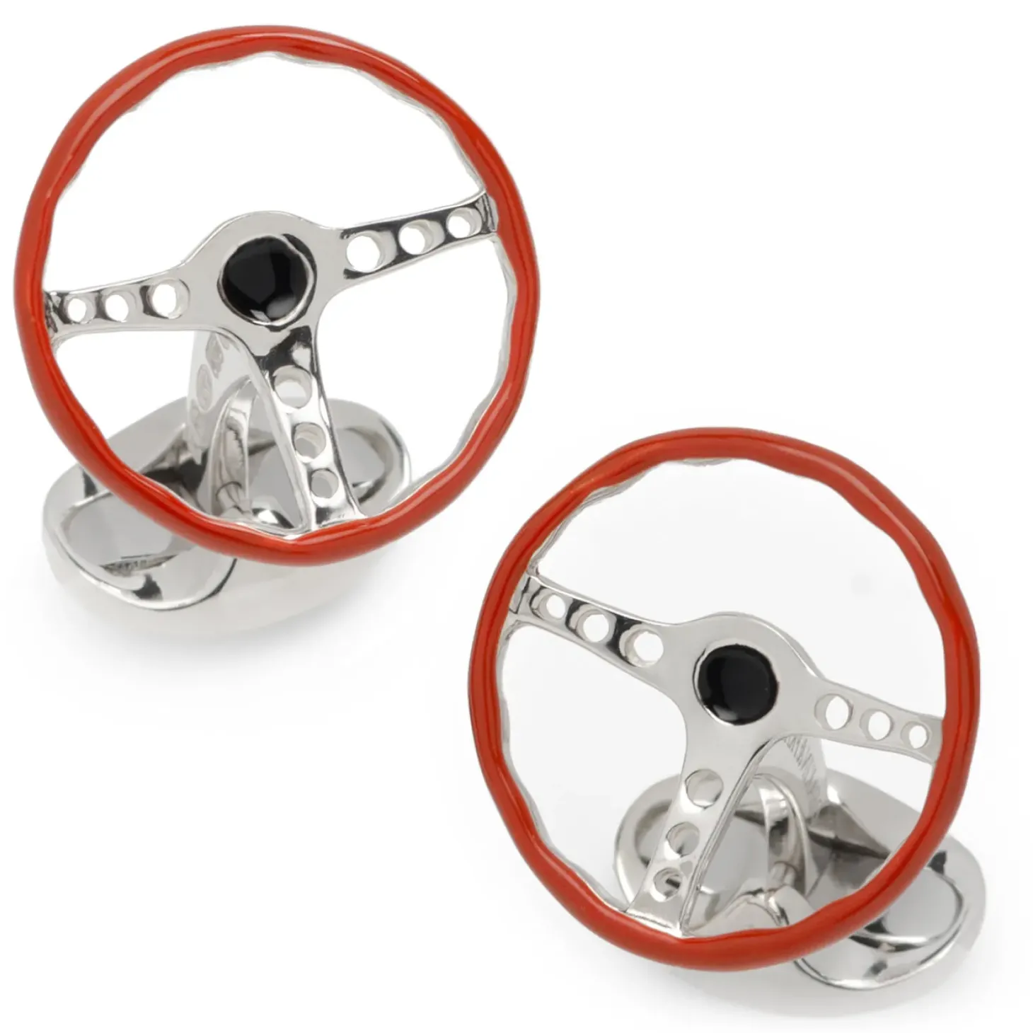Deakin & Francis Sterling Silver Vintage Steering Wheel Cufflinks