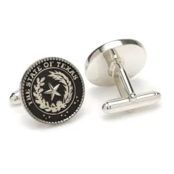 Max Lang Sterling Texas State Seal Cufflinks