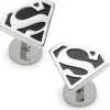 DC Comics Superman Black Onyx Stainless Steel Cufflinks