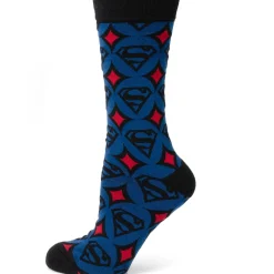 DC Comics Superman Circle Motif Blue Men's Socks