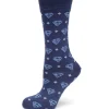 DC Comics Superman Diamond Navy Socks