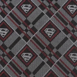 DC Comics Superman Geometric Gray Silk Men's Tie