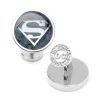 DC Comics Superman Navy Gemstone Cufflinks