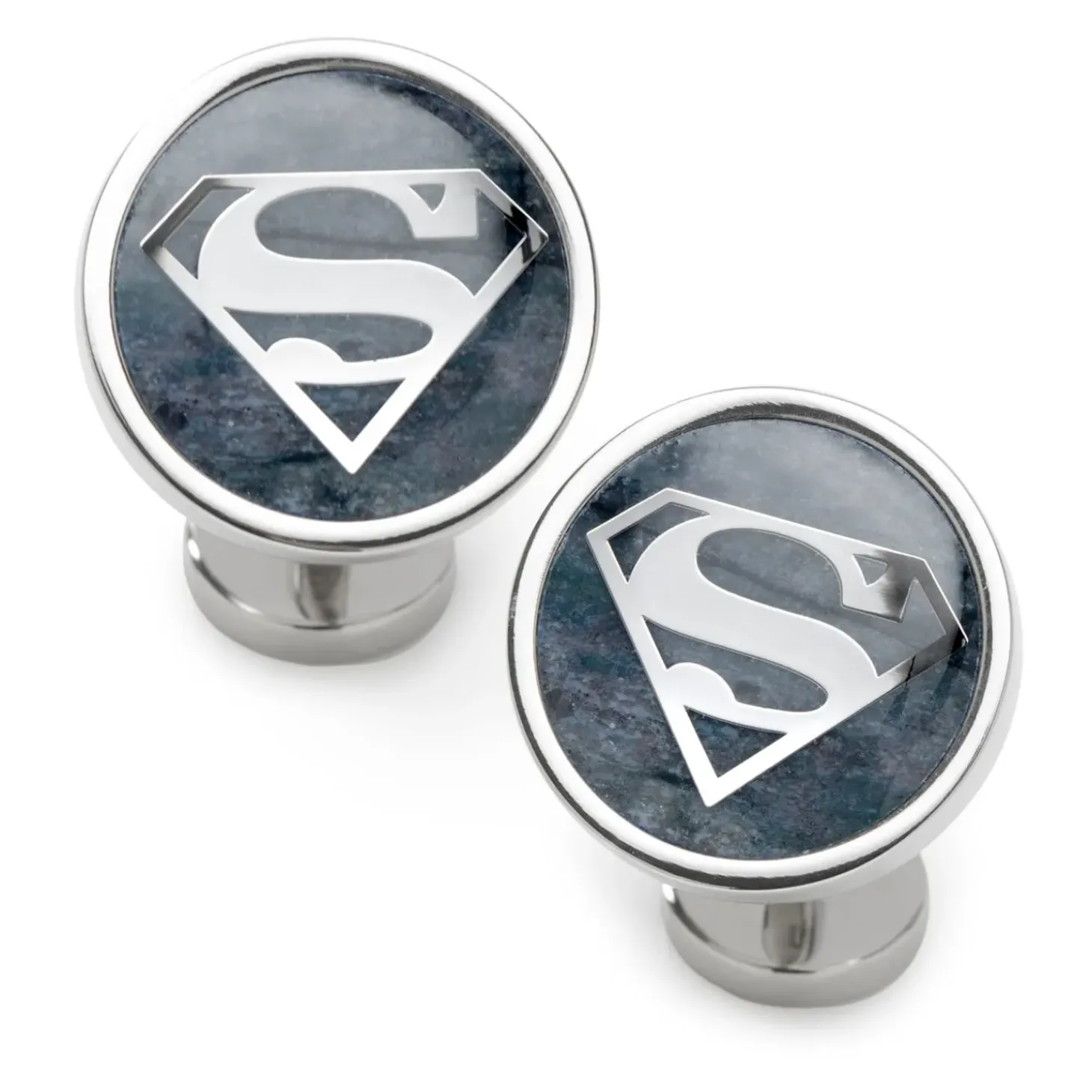 DC Comics Superman Navy Gemstone Cufflinks