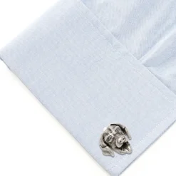Tateossian Swarovski Blue Eyed Mechanical Labrador Cufflinks