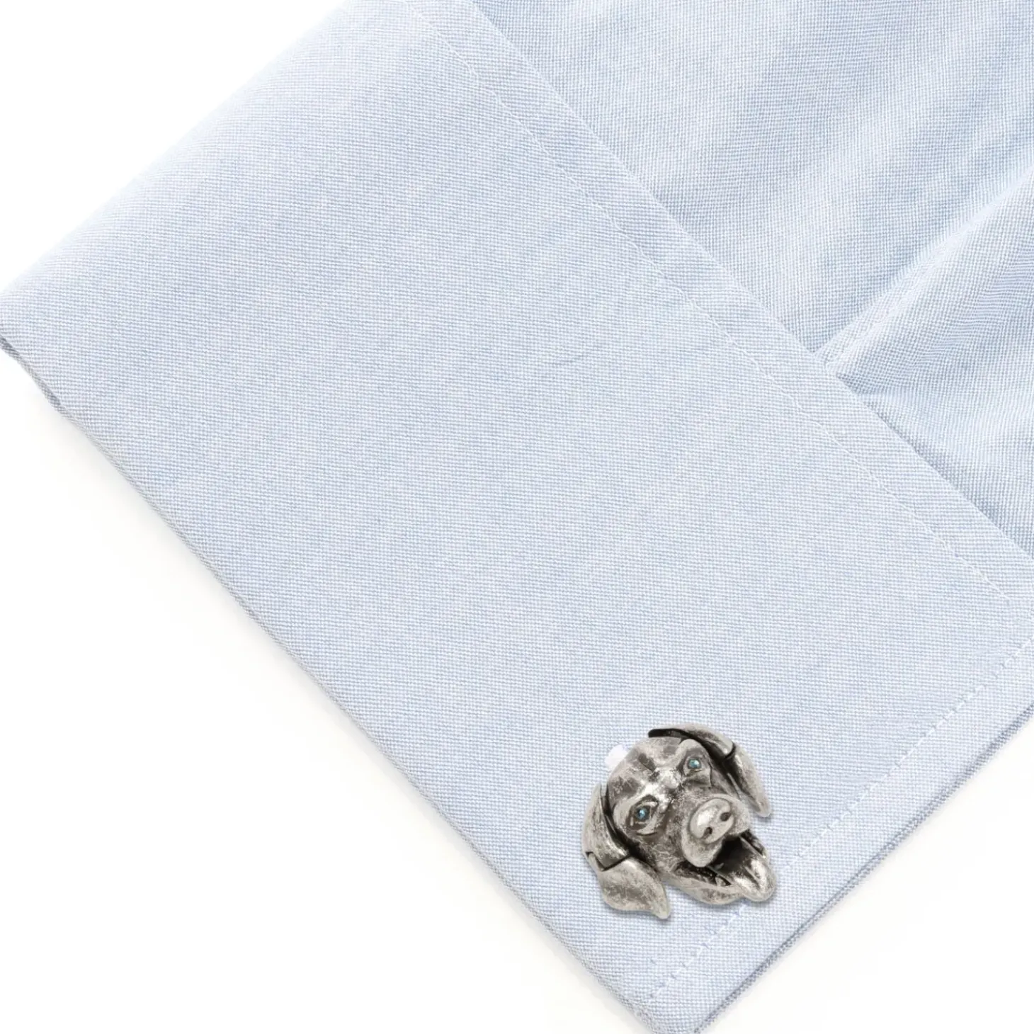 Tateossian Swarovski Blue Eyed Mechanical Labrador Cufflinks