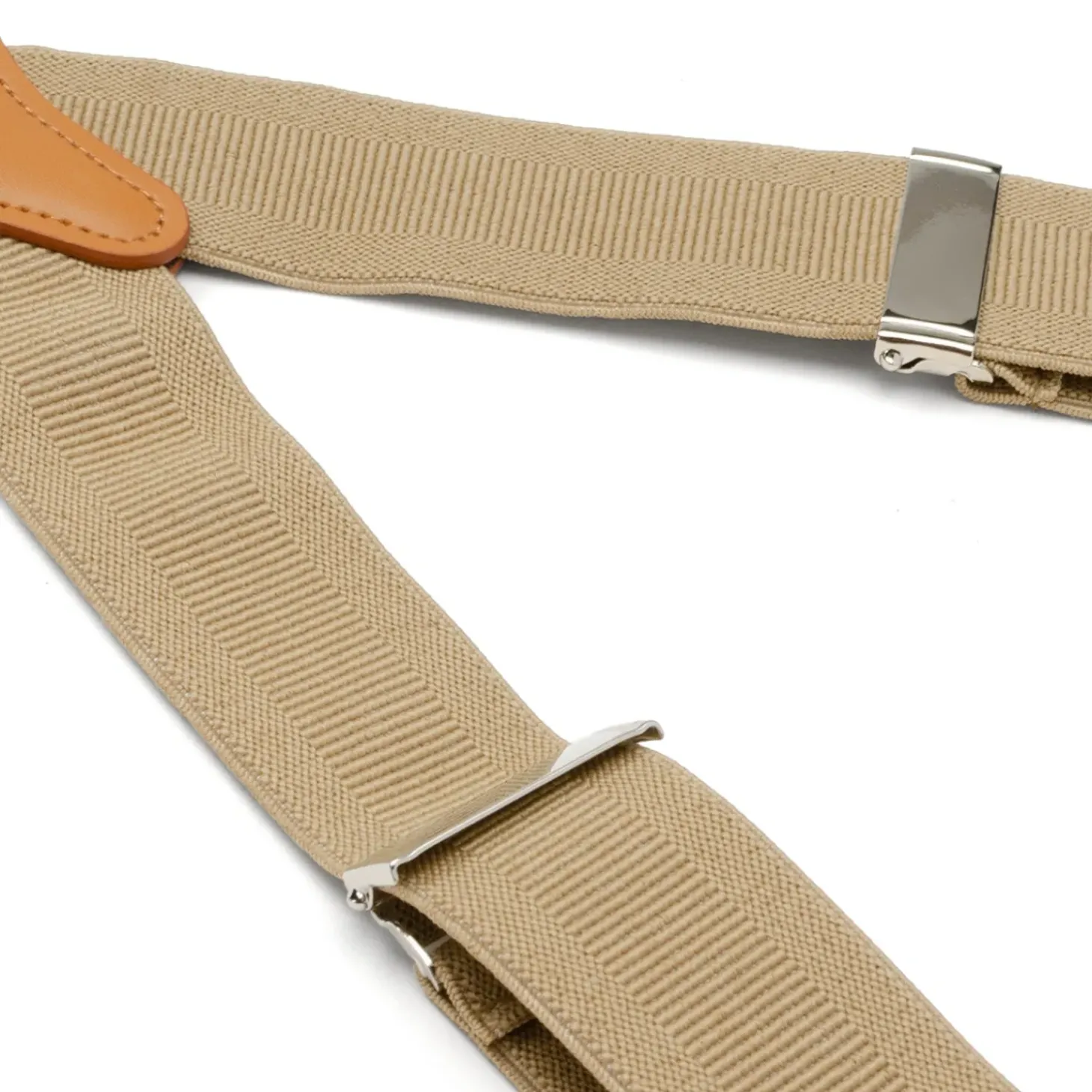 Ox and Bull Trading Co. Tan Clip Suspenders