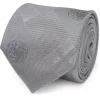 Game of Thrones Targaryen Dragon Gray Plaid Silk Men's Tie
