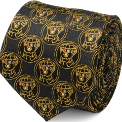 Marvel Thanos Infinity Gauntlets Black Men's Tie