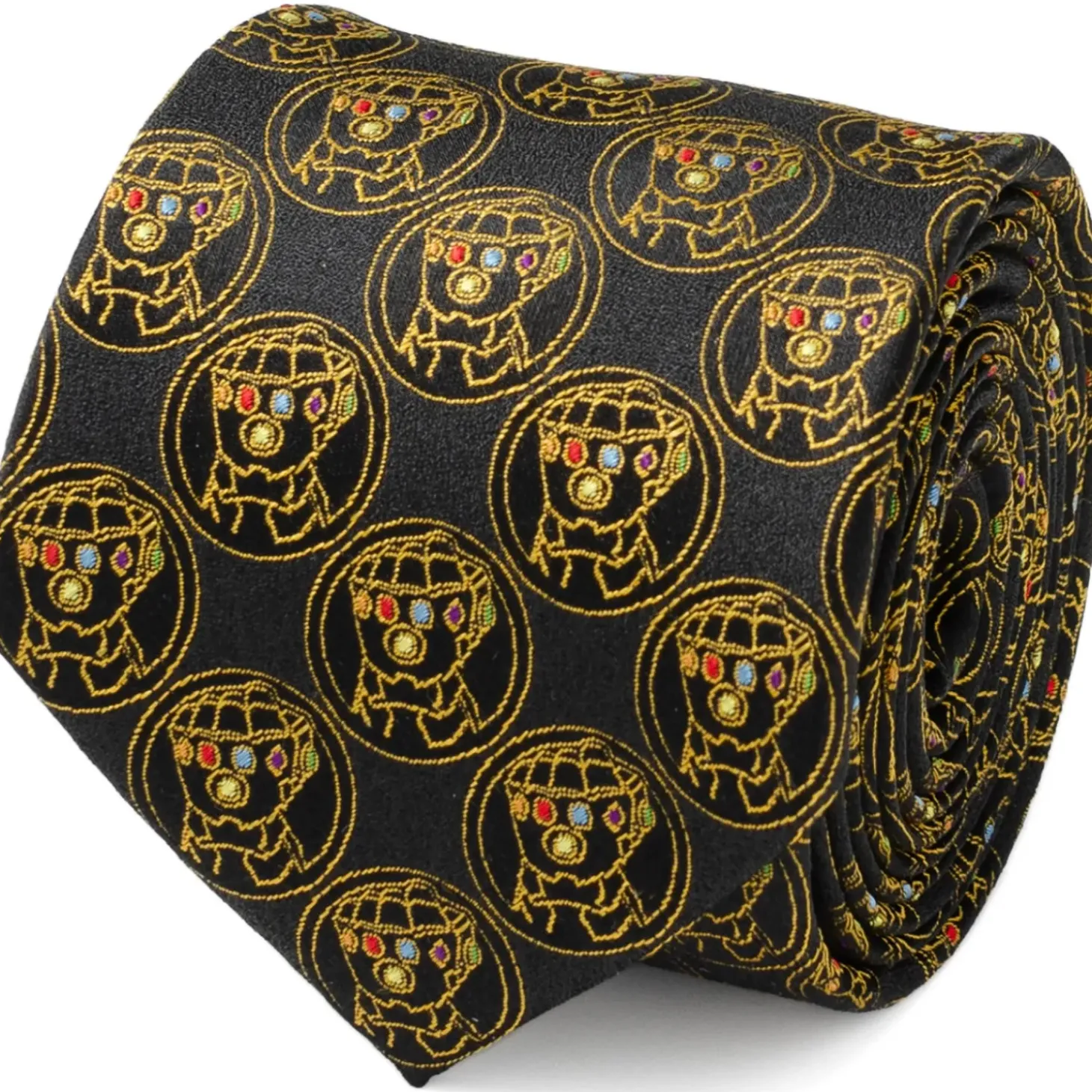 Marvel Thanos Infinity Gauntlets Black Men's Tie