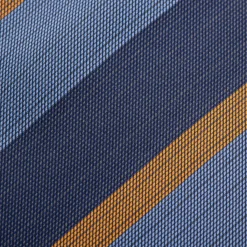 Ox and Bull Trading Co. The Andrew Tie (Blue Orange Stripe Men's Tie)