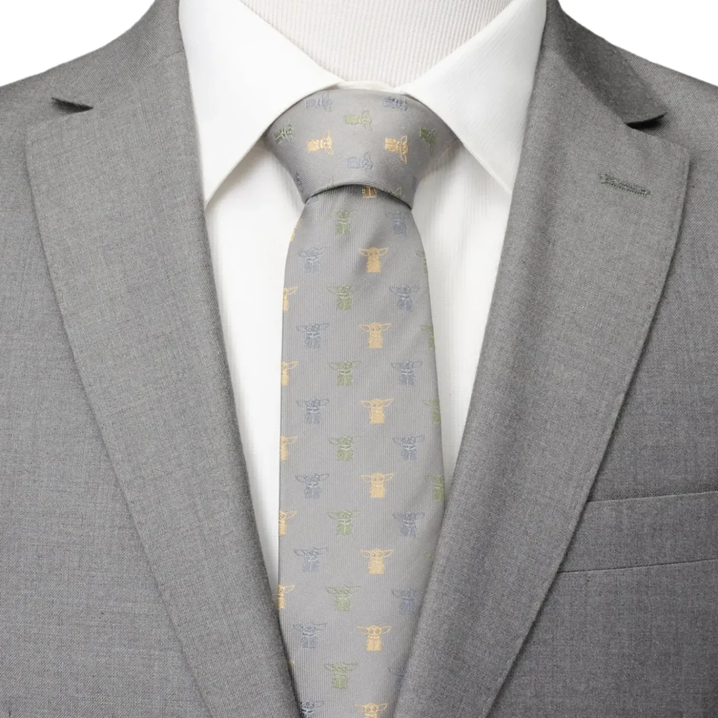 Star Wars The Child Grey Men's Tie