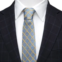 Ox and Bull Trading Co. The Edward Tie (Gold Check Men's Tie)
