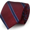Ox and Bull Trading Co. The Phillip Tie (Burgundy Stripe Men's Tie)
