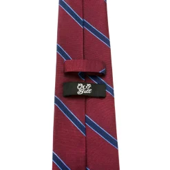 Ox and Bull Trading Co. The Phillip Tie (Burgundy Stripe Men's Tie)