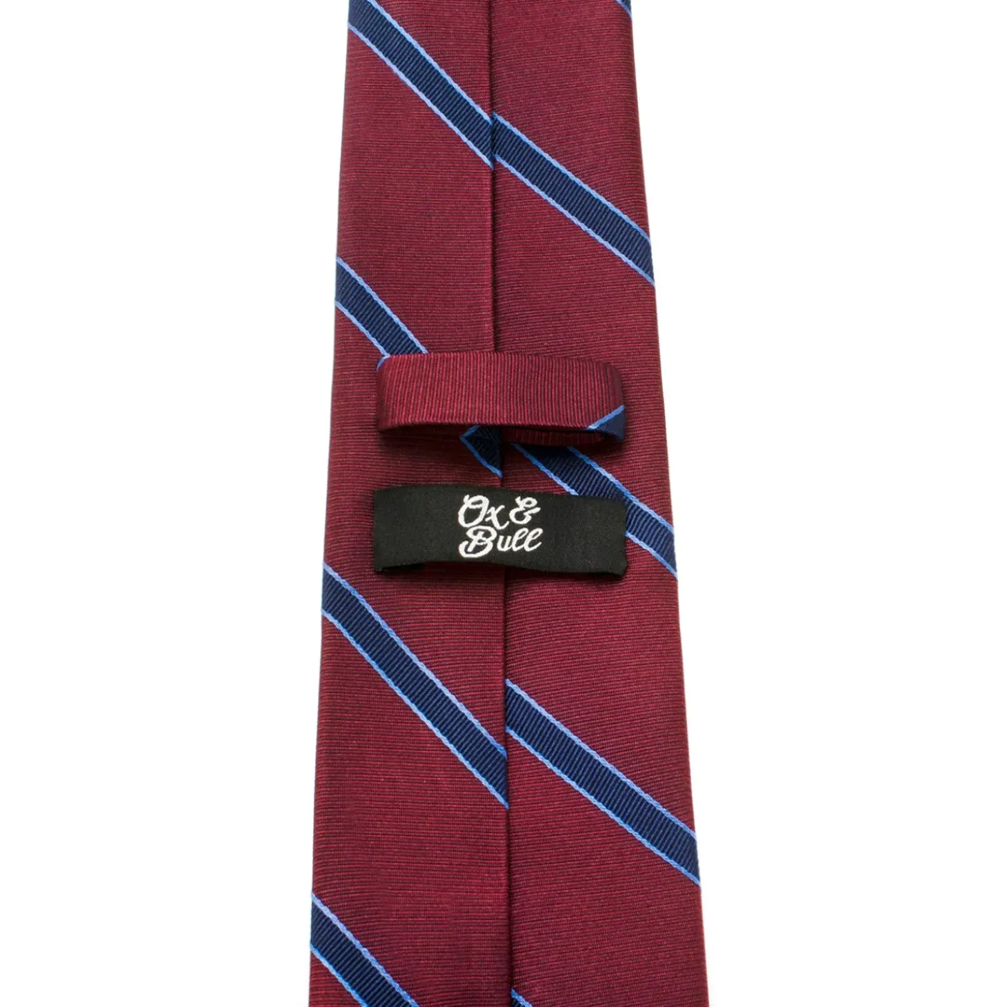 Ox and Bull Trading Co. The Phillip Tie (Burgundy Stripe Men's Tie)