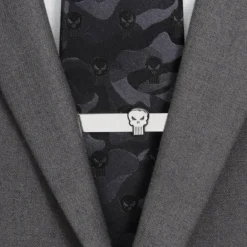 Marvel The Punisher Silver Tie Bar