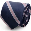 Ox and Bull Trading Co. The Travis Tie (Navy Pink Stripe Men's Tie)