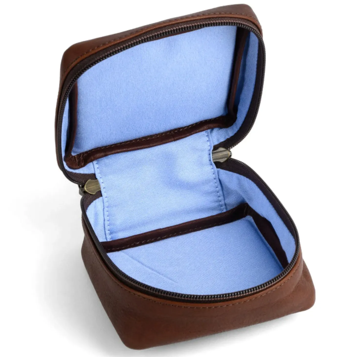 Moore & Giles TRAVEL POUCH LARGE SEVEN HILLS CHOCOLATE