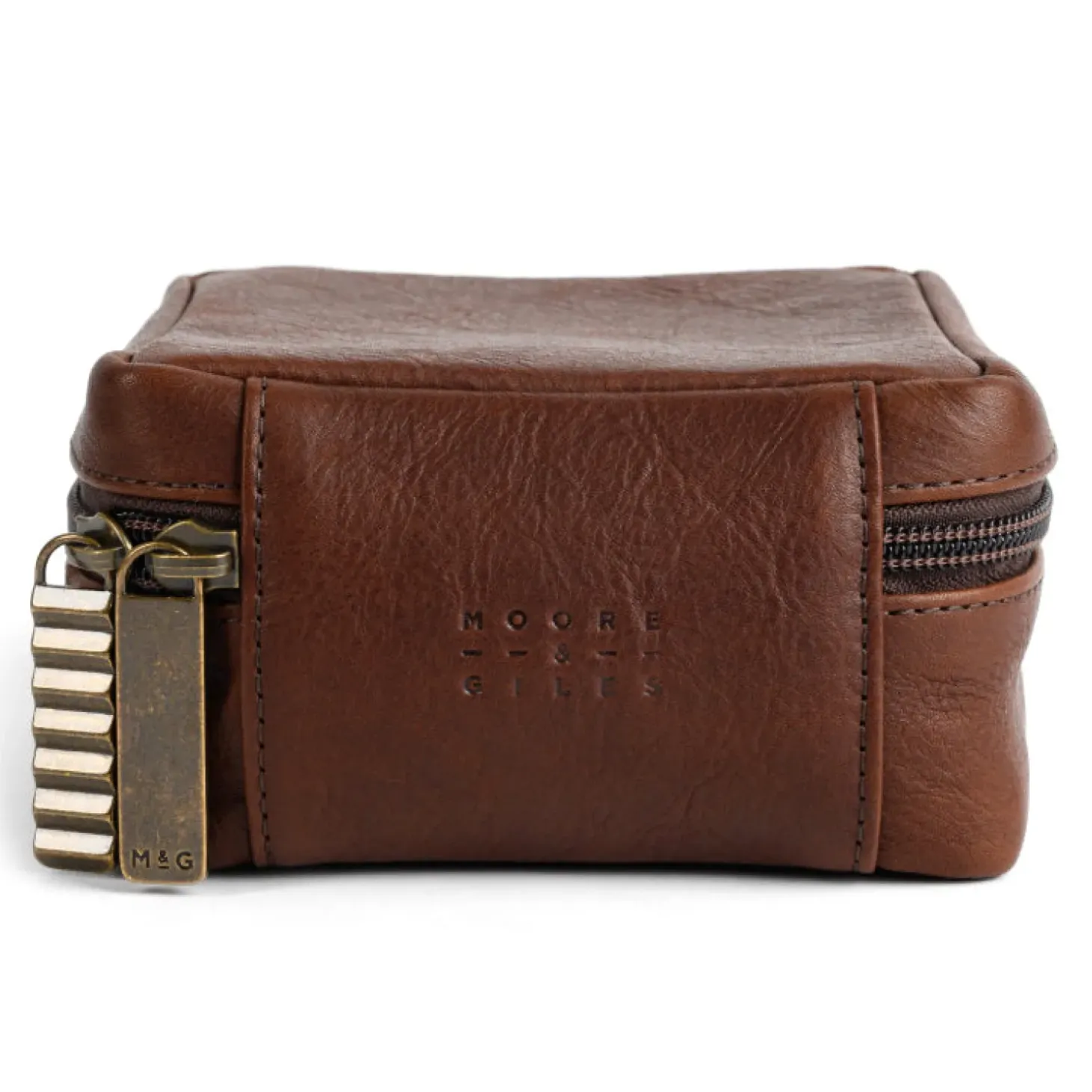 Moore & Giles TRAVEL POUCH LARGE SEVEN HILLS CHOCOLATE