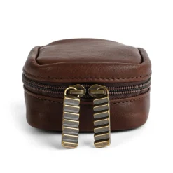 Moore & Giles TRAVEL POUCH MEDIUM SEVEN HILLS CHOCOLATE