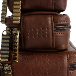 Moore & Giles TRAVEL POUCH MEDIUM SEVEN HILLS CHOCOLATE