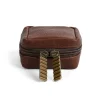 Moore & Giles TRAVEL POUCH SMALL SEVEN HILLS CHOCOLATE