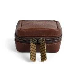 Moore & Giles TRAVEL POUCH SMALL SEVEN HILLS CHOCOLATE